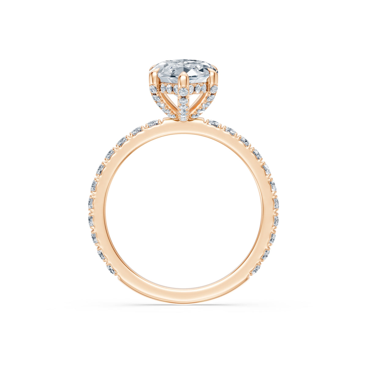 Osirus Rings Crown Pavé Solitaire Petite Ring (Marquise) – Lab-Grown | Osiris ...