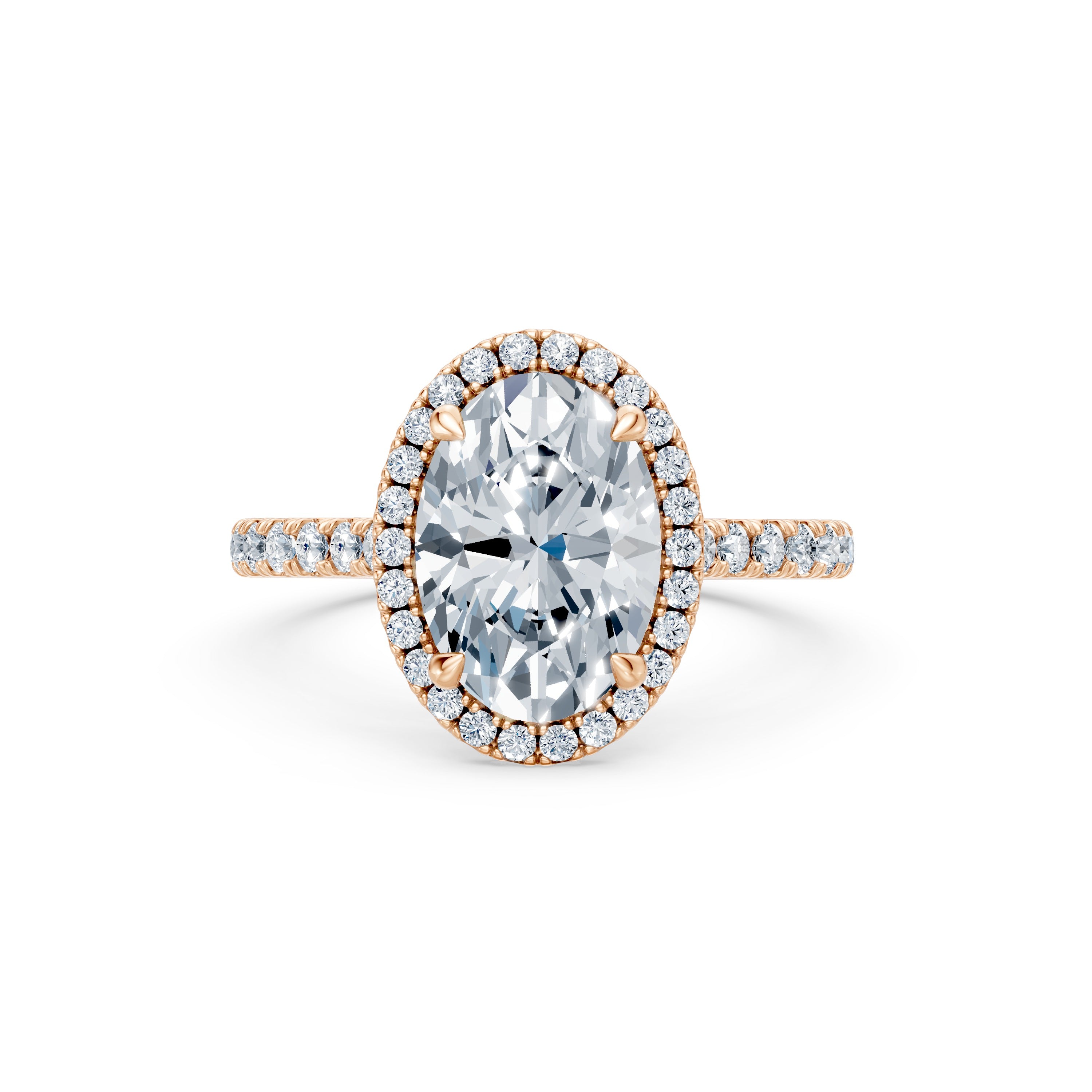 Osirus Rings Aurora Petite Halo Cathedral Ring (Oval) – Natural | Osiris Diamonds ...