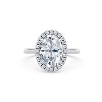 Lyra Floating Halo Ring (Oval) – Natural Diamond Melee