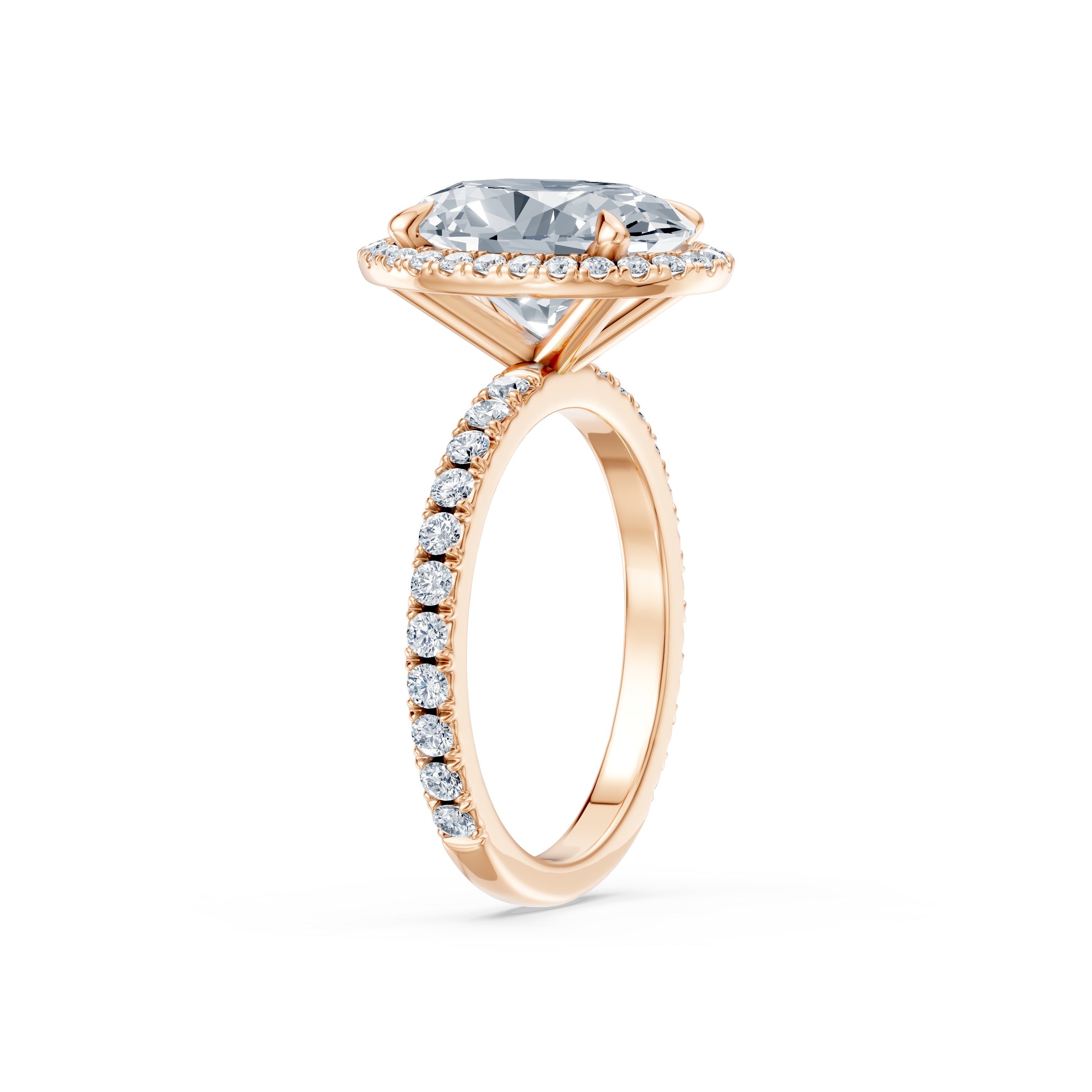 Luna Petite Halo Ring (Oval) – Natural | Osiris Diamonds – Osiris Diamonds