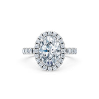 Luna Halo Ring (Oval) – Natural Diamond Melee