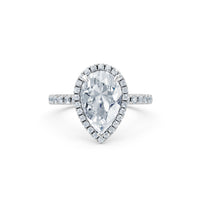 Luna Petite Halo Ring (Pear) – Lab-Grown Diamond Melee