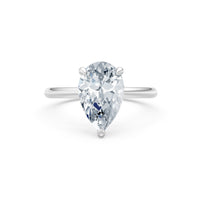 Classic Solitaire Ring (Pear) – Natural Diamond Melee