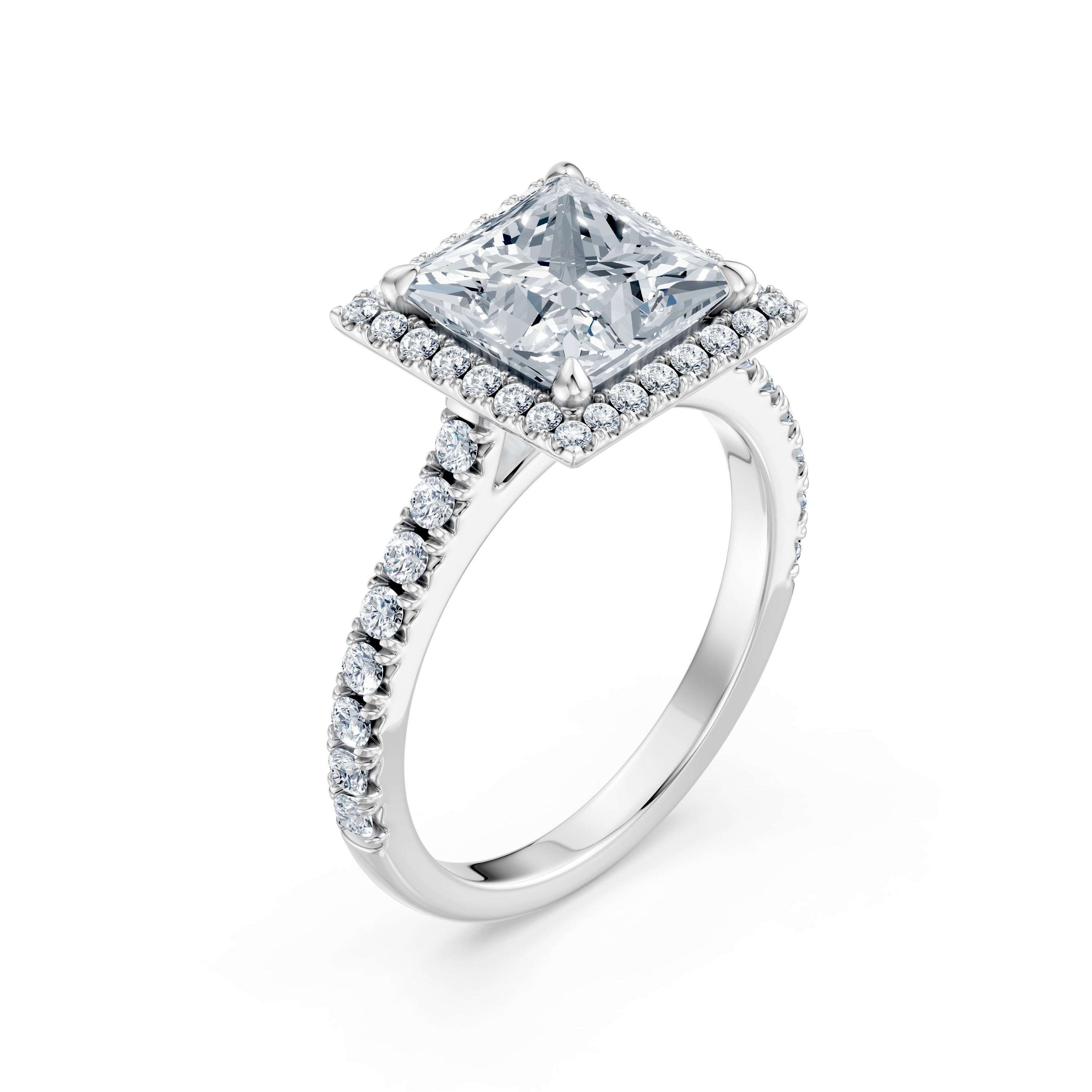 Aurora Petite Halo Cathedral Ring (Princess) – Natural | Osiris ...