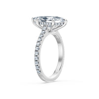 Nova Petite Hidden Halo Cathedral Ring (Marquise) – Lab-Grown Diamond Melee