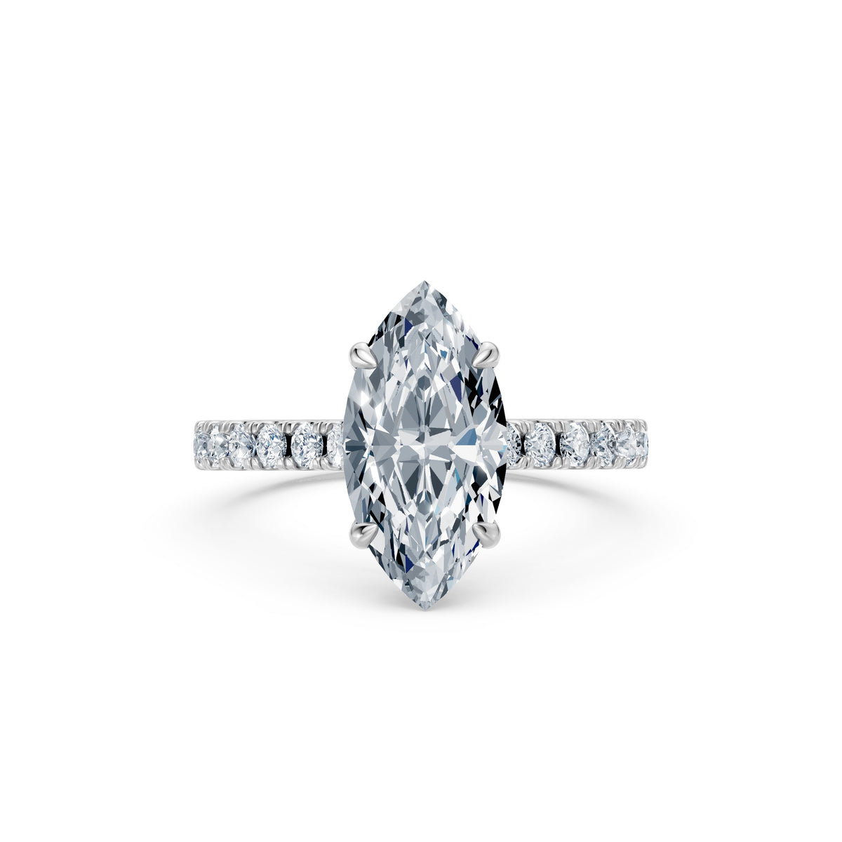 Osirus Rings Nova Hidden Halo Cathedral Ring (Marquise) – Natural | Osiris Diamonds ...