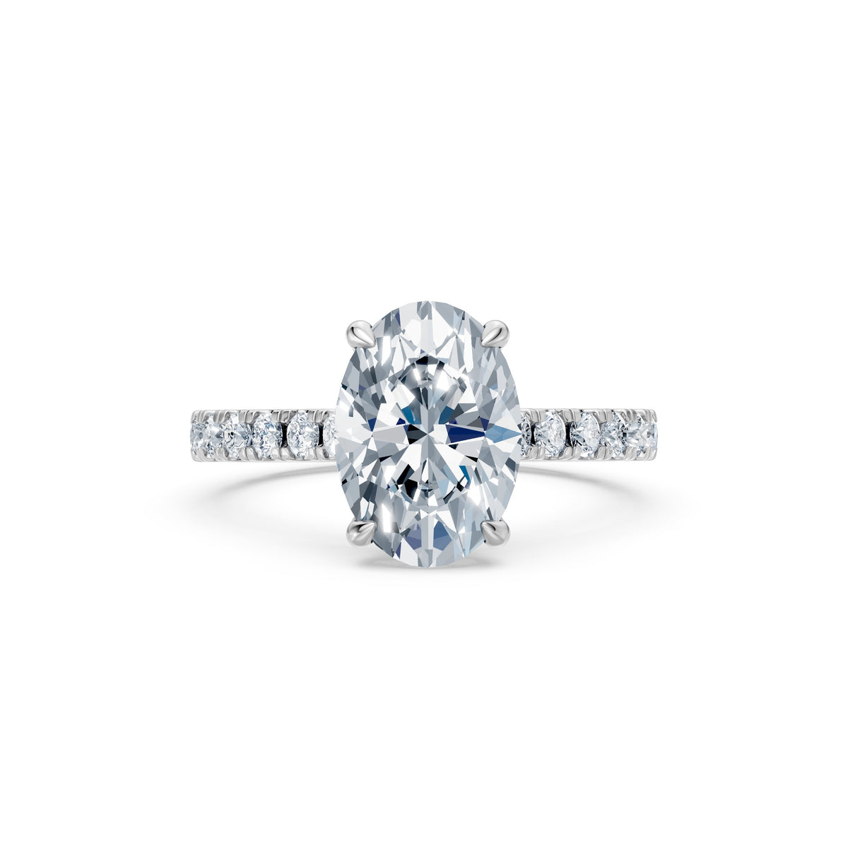 Osirus Rings Nova Hidden Halo Cathedral Ring (Oval) – Natural | Osiris Diamonds ...