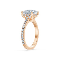 Nova Petite Hidden Halo Cathedral Ring (Princess) – Lab-Grown Diamond Melee