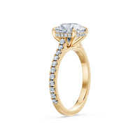 Nova Petite Hidden Halo Cathedral Ring (Round) – Lab-Grown Diamond Melee