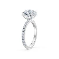 Crown Pavé Solitaire Petite Ring (Round) – Lab-Grown Diamond Melee