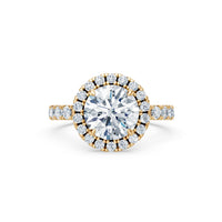 Luna Halo Ring (Round) – Natural Diamond Melee
